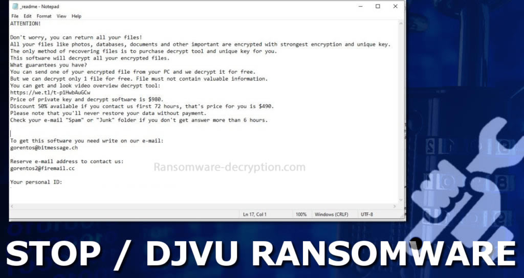 STOP Ransomware Decryption